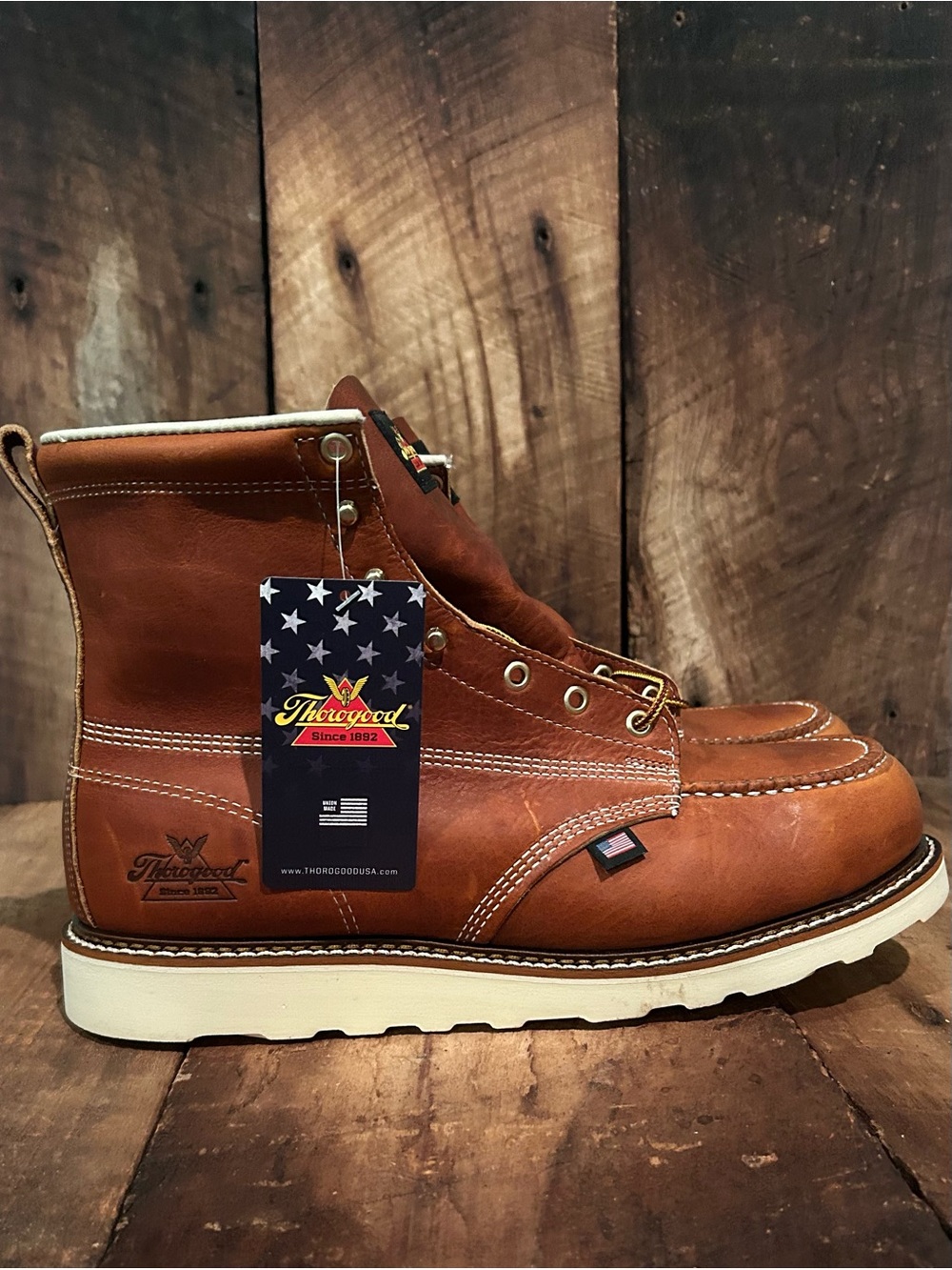Thorogood Mens Moc Toe Work Boots Size 12 NWT